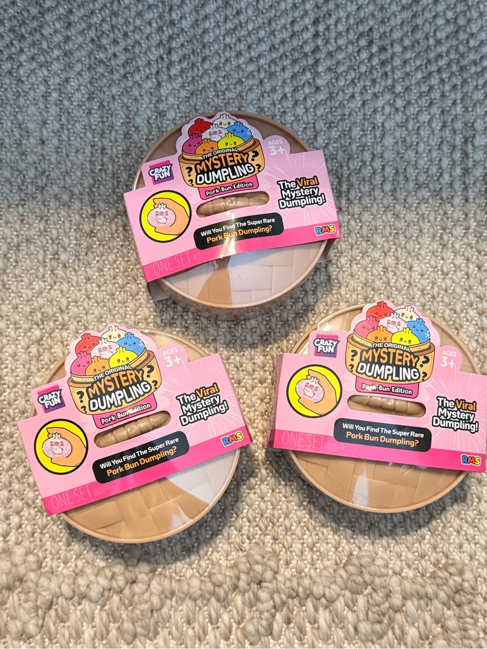 Mystery Dumpling Pork Bun Edition RMS SET OF 3 Toy